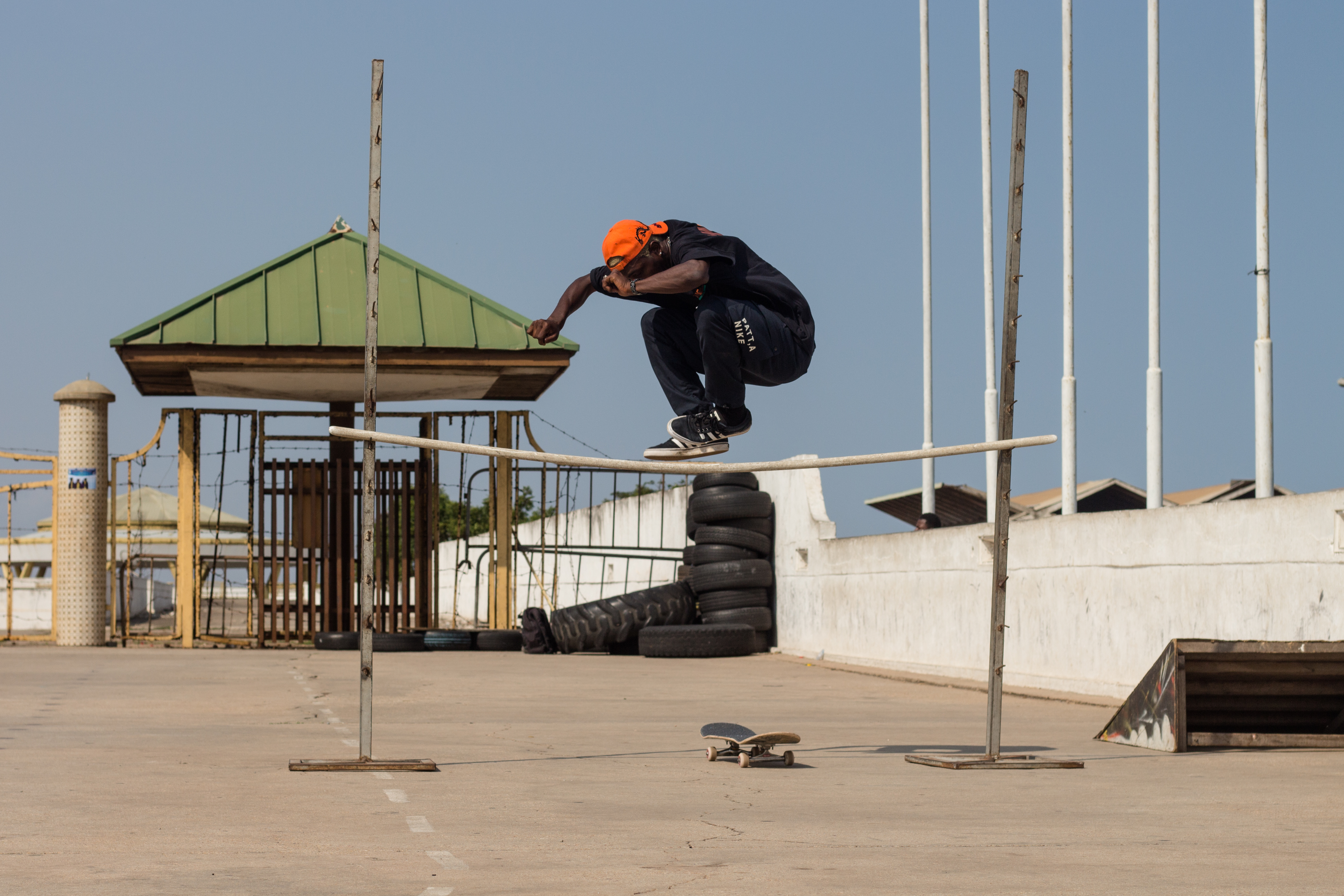 Fahdo Bello (Nigerian Skater from Waffles n Cream)-Hippy Jump in Accra, Ghana